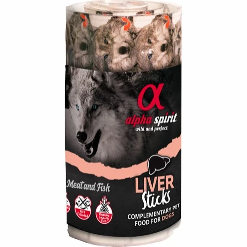 Alpha Spirit Liver Sticks 16 stk - kornfri hundesnack med lever